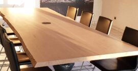 table en chêne massif, bord naturel,bois massif, live edge, haut rhin, mulhouse, colmar, alsace, ensisheim Guebwiller 9