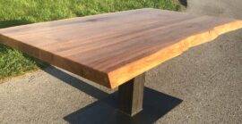 table en chêne massif, bord naturel,bois massif, live edge, haut rhin, mulhouse, colmar, alsace, ensisheim Cernay 4